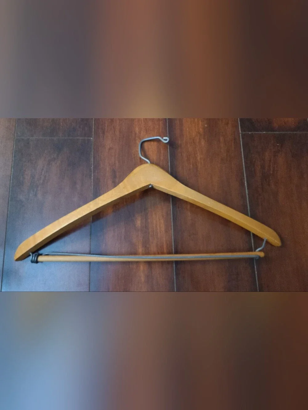 Vintage Marshall Field & Company Wooden Suit Hanger w/ Bar Hook